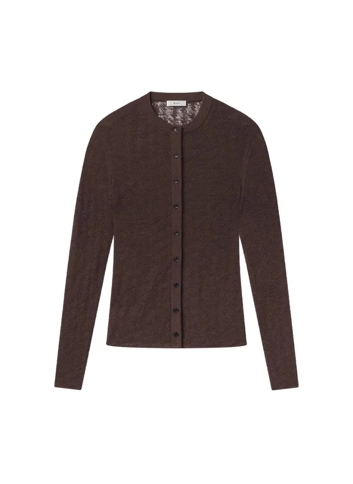 Women Knitwear ALC Marley Alpaca Cardigan Brown