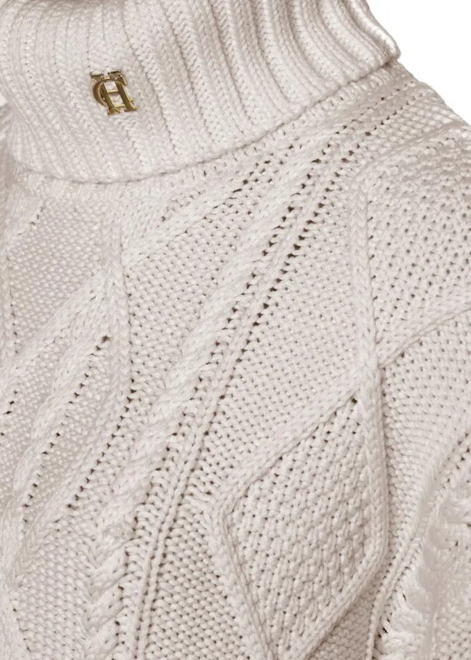 Women Knitwear Holland Cooper Noveli Cable Knit Taupe Women Knitwear Holland Cooper Noveli Cable Knit Taupe