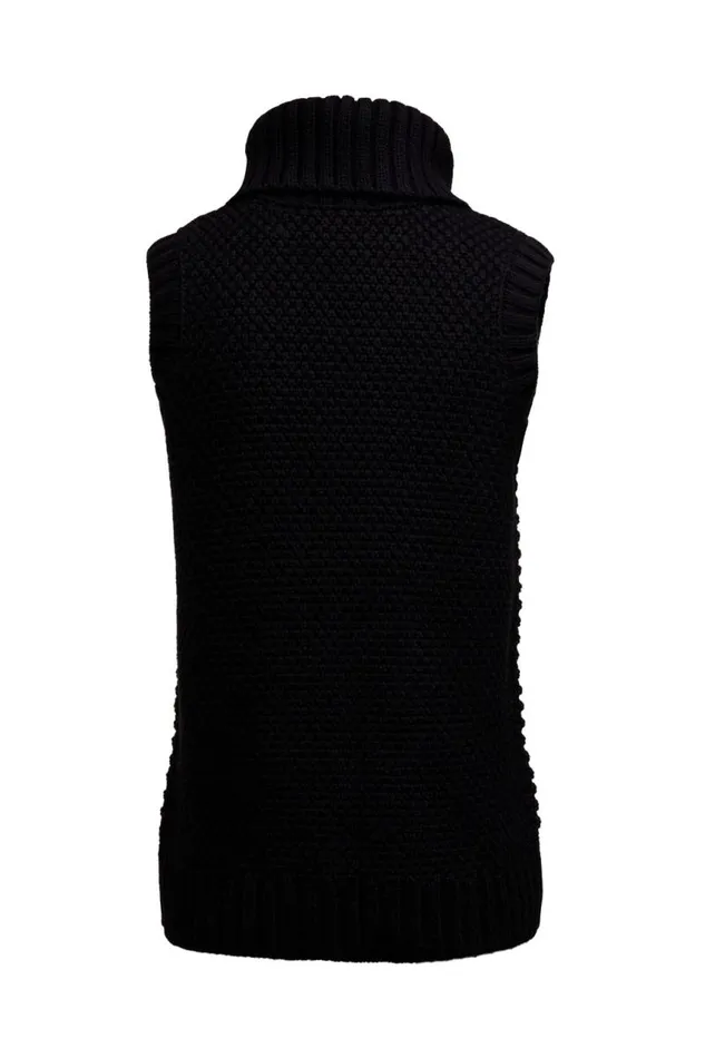 Women Knitwear Holland Cooper Sleeveless Knit Black Women Knitwear Holland Cooper Sleeveless Knit Black