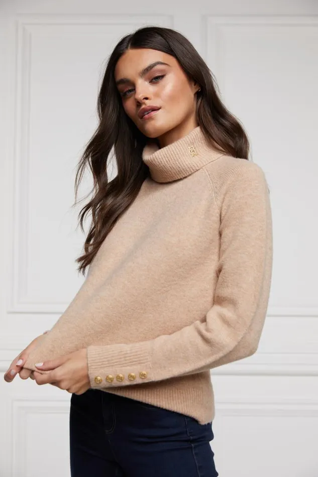 Women Knitwear Holland Cooper Tori Knit Light Camel Women Knitwear Holland Cooper Tori Knit Light Camel