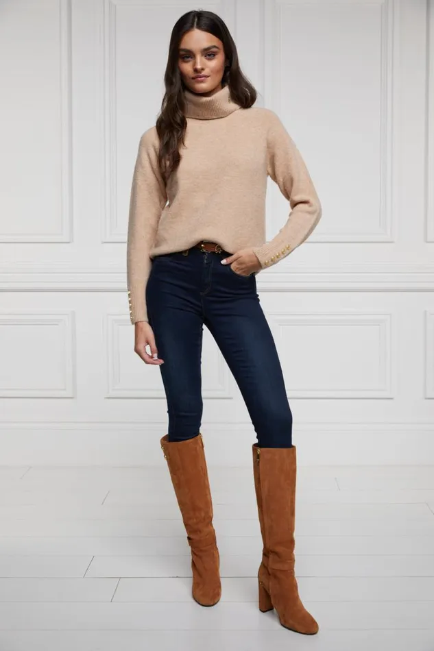 Women Knitwear Holland Cooper Tori Knit Light Camel Women Knitwear Holland Cooper Tori Knit Light Camel