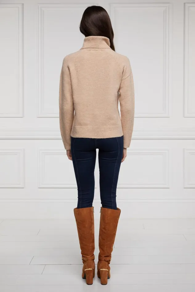 Women Knitwear Holland Cooper Tori Knit Light Camel Women Knitwear Holland Cooper Tori Knit Light Camel