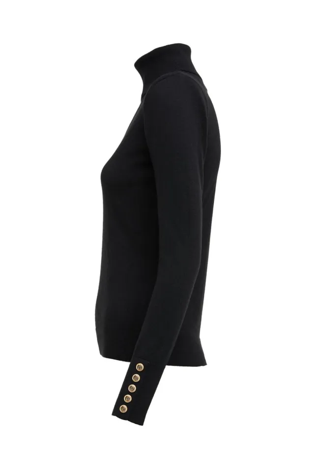 Women Knitwear Holland Cooper Victoria Cashmere Roll Neck Black Women Knitwear Holland Cooper Victoria Cashmere Roll Neck Black