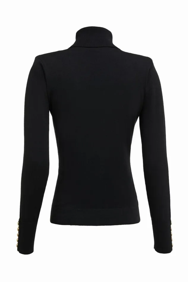 Women Knitwear Holland Cooper Victoria Cashmere Roll Neck Black Women Knitwear Holland Cooper Victoria Cashmere Roll Neck Black