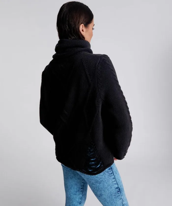 Women LADDERED ROLL NECK SWEATER One Teaspoon Knitwear Women LADDERED ROLL NECK SWEATER One Teaspoon Knitwear
