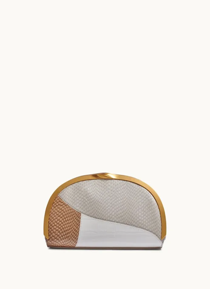 Women LAWRENCE CLUTCH Fawnzincwhite Donna Karan New York Crossbodies And Satchels Women LAWRENCE CLUTCH Fawnzincwhite Donna Karan New York Crossbodies And Satchels