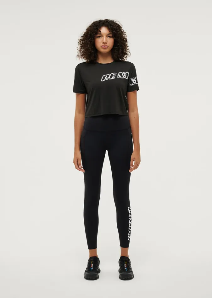 Women Leggings PE Nation TIEBREAK LEGGING IN BLACK