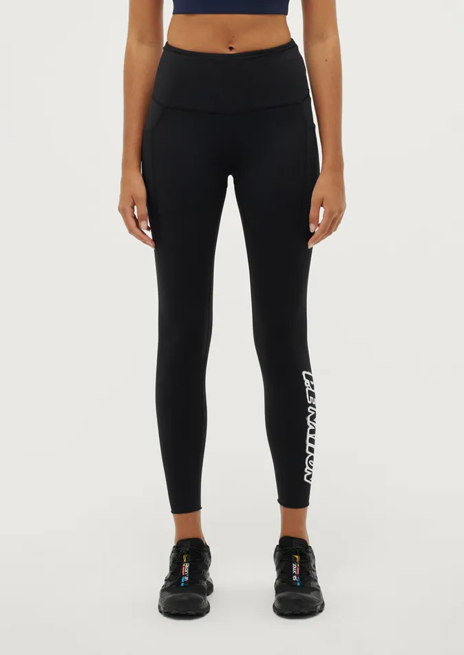Women Leggings PE Nation TIEBREAK LEGGING IN BLACK