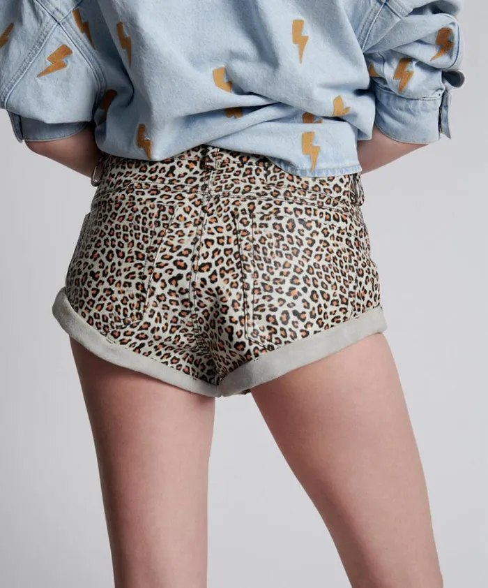 Women LEOPARD PRINT LEATHER LOW WAIST BANDITS One Teaspoon Bottoms Women LEOPARD PRINT LEATHER LOW WAIST BANDITS One Teaspoon Bottoms