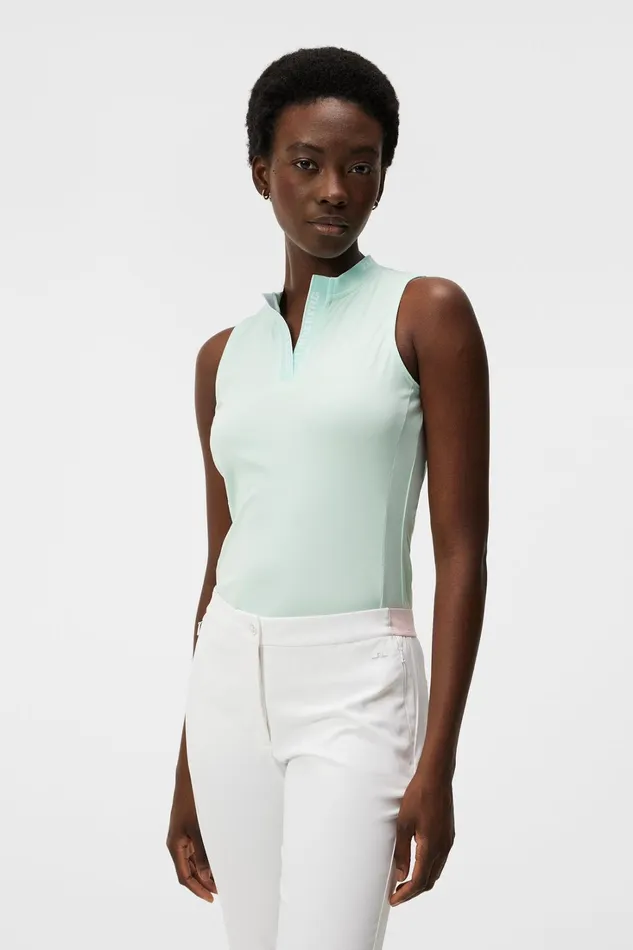Women Leya Sleeveless Top Honeydew JLindeberg Polo Shirts