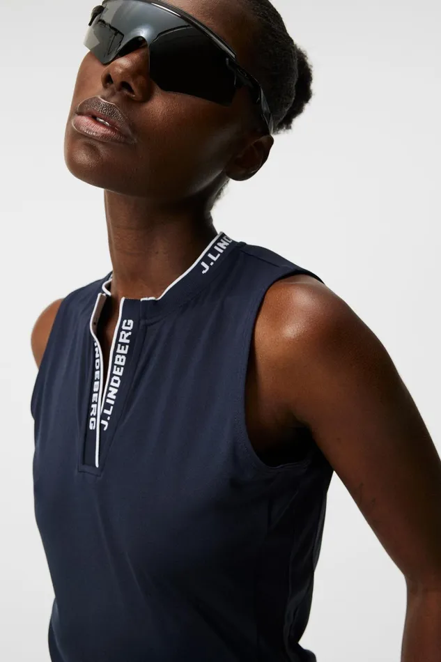 Women Leya Sleeveless Top JL Navy JLindeberg Polo Shirts Women Leya Sleeveless Top JL Navy JLindeberg Polo Shirts