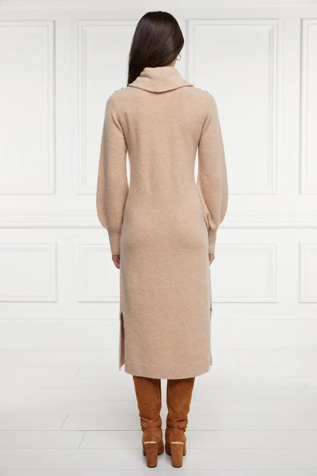 WomenLittle Dresses Holland Cooper Berkeley Roll Neck Dress Camel WomenLittle Dresses Holland Cooper Berkeley Roll Neck Dress Camel