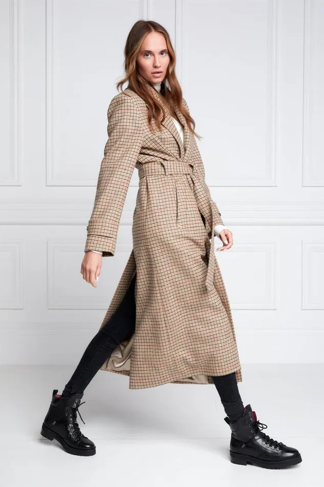 WomenLittle In Stock Tailoring Holland Cooper Wrap Coat Charlton Tweed