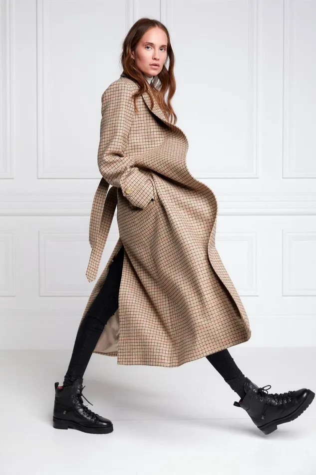 WomenLittle In Stock Tailoring Holland Cooper Wrap Coat Charlton Tweed