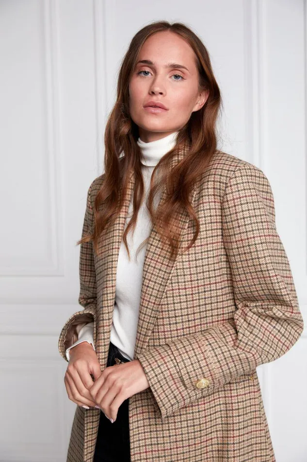 WomenLittle In Stock Tailoring Holland Cooper Wrap Coat Charlton Tweed