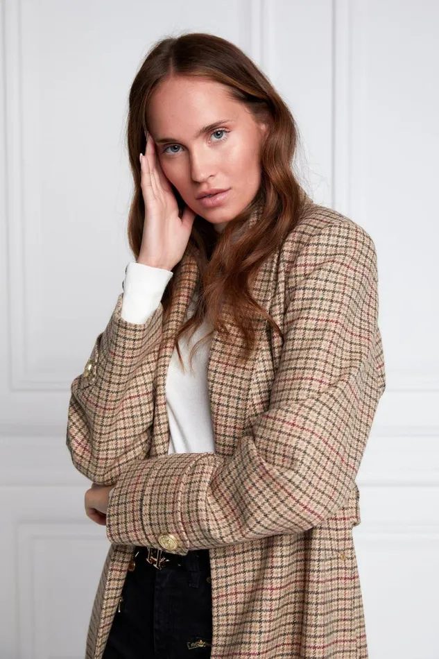 WomenLittle In Stock Tailoring Holland Cooper Wrap Coat Charlton Tweed