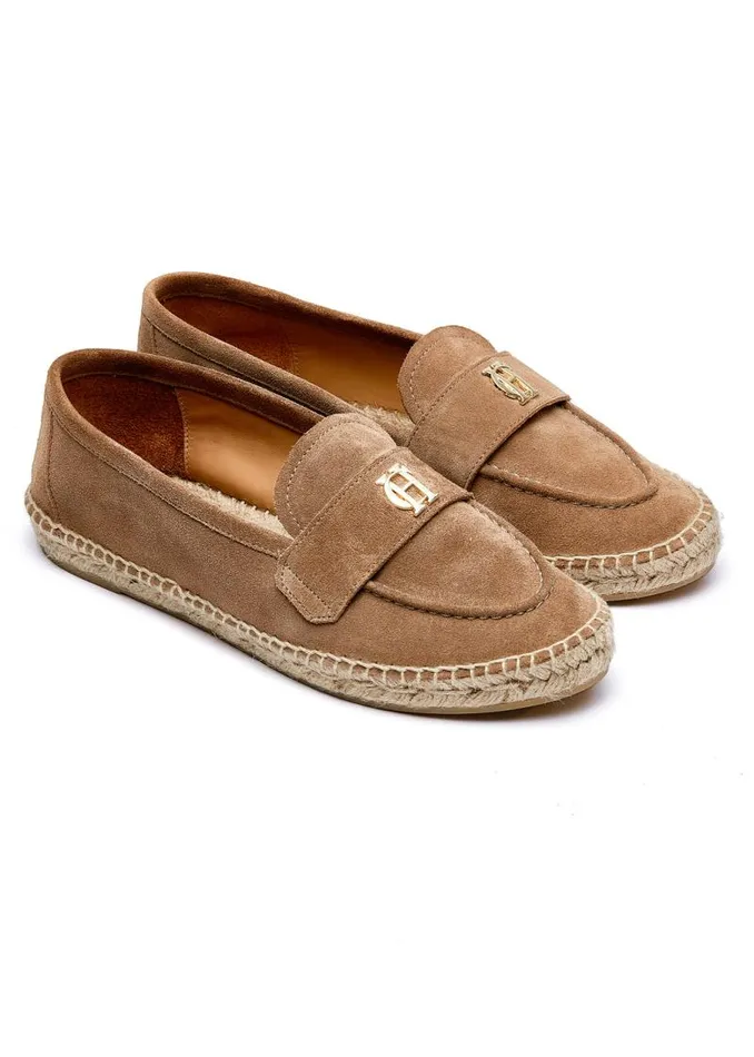 Women Loafers Holland Cooper Monaco Espadrille Loafer Taupe Women Loafers Holland Cooper Monaco Espadrille Loafer Taupe