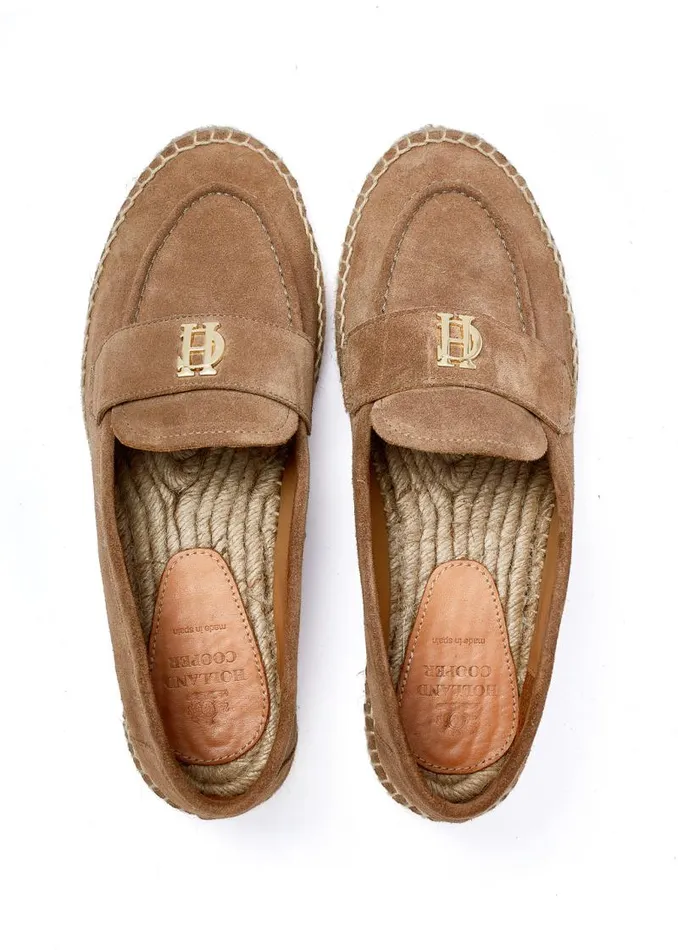 Women Loafers Holland Cooper Monaco Espadrille Loafer Taupe Women Loafers Holland Cooper Monaco Espadrille Loafer Taupe