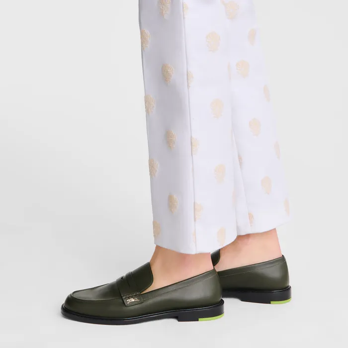 Women Loafers Longchamp Au Sultan Loafer Khaki
