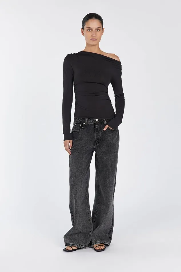 Women Long Sleeved DISSH ENZO BITTER CHOC TOP