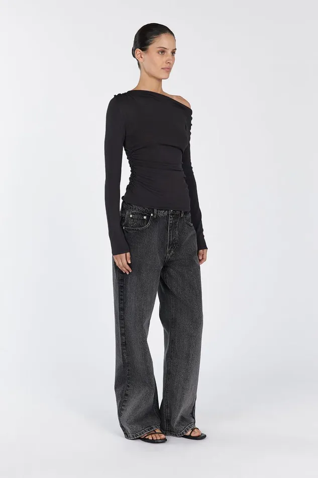 Women Long Sleeved DISSH ENZO BITTER CHOC TOP
