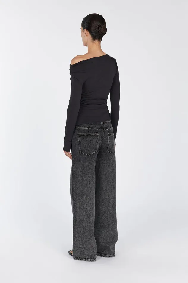 Women Long Sleeved DISSH ENZO BITTER CHOC TOP