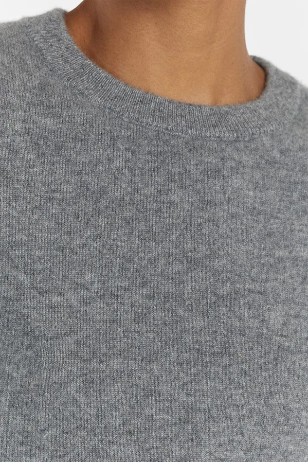 Women Long Sleeved DISSH INDY GREY CASHMERE KNIT JUMPER
