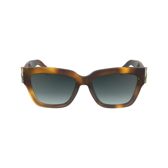 Women Longchamp FallWinter 2023 Collection Sunglasses Havana Sunglasses