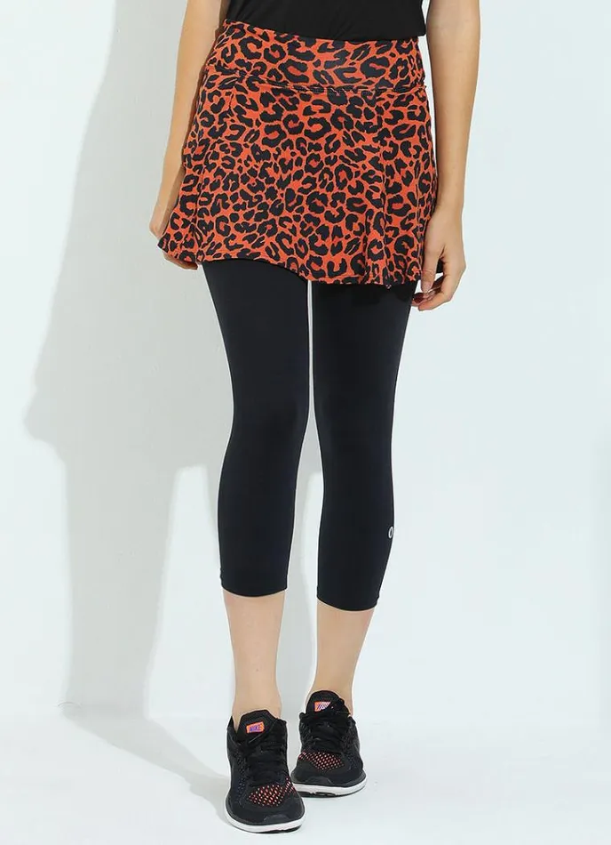 Women Love Skirted Capri Feline Dona Jo Skirted Leggings and Capris