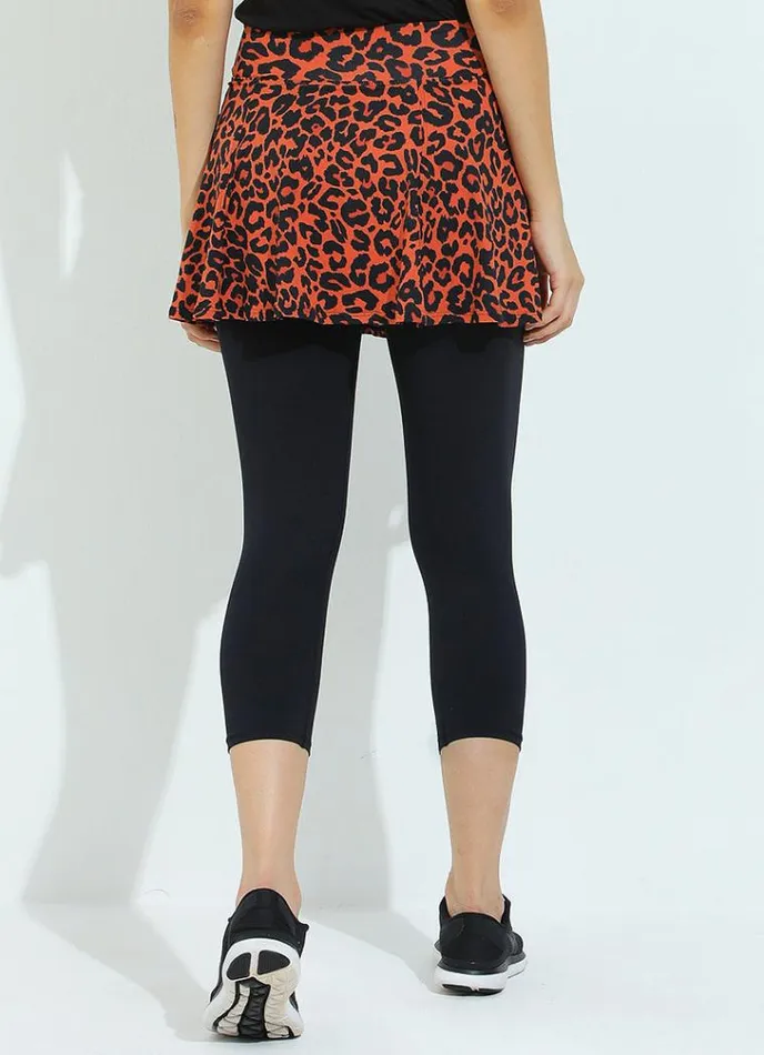 Women Love Skirted Capri Feline Dona Jo Skirted Leggings and Capris