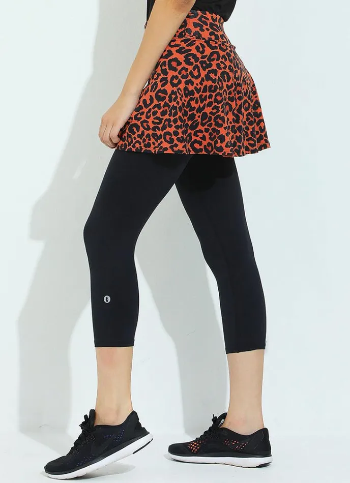 Women Love Skirted Capri Feline Dona Jo Skirted Leggings and Capris