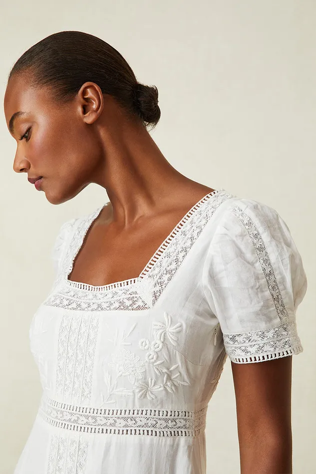 Women LoveShackFancy Dresses Ryan Victorian Maxi Dress True White