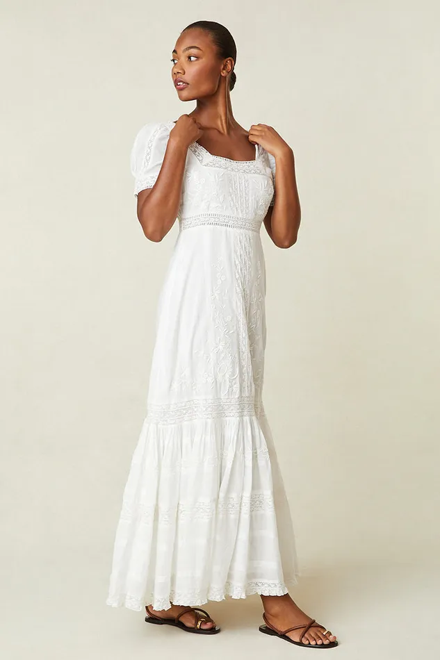 Women LoveShackFancy Dresses Ryan Victorian Maxi Dress True White