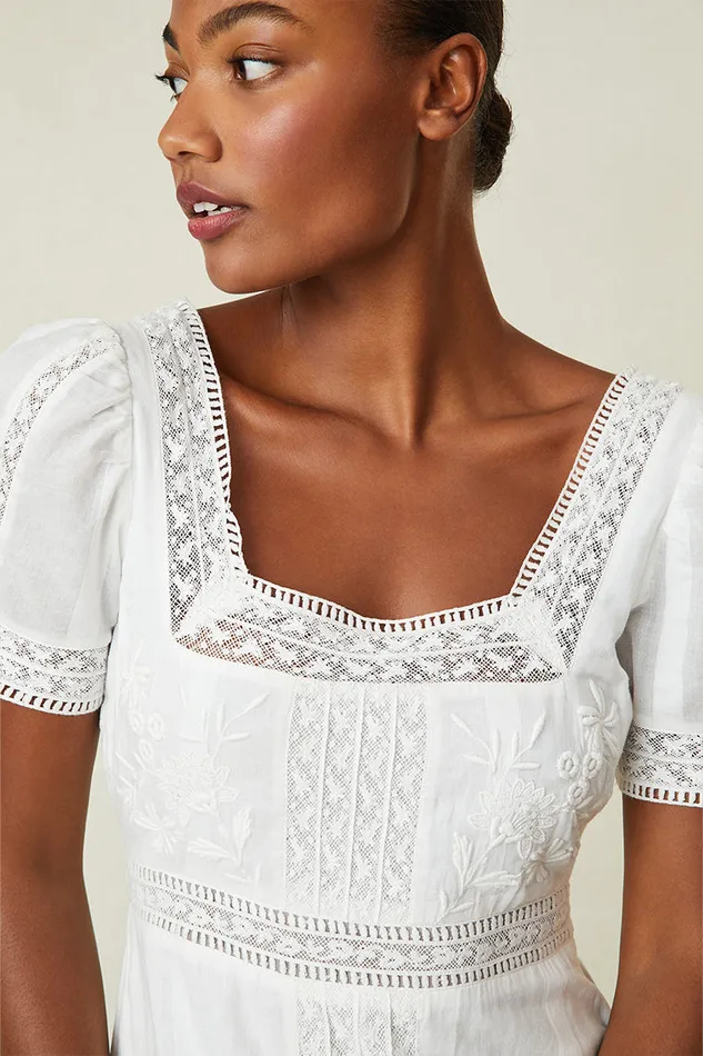 Women LoveShackFancy Dresses Ryan Victorian Maxi Dress True White