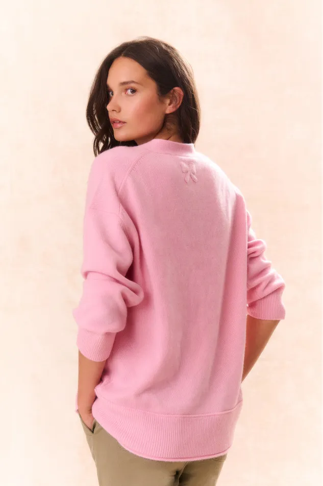 Women LoveShackFancy Sweaters Elmer Oversized Wool Cardigan Sweet Peony