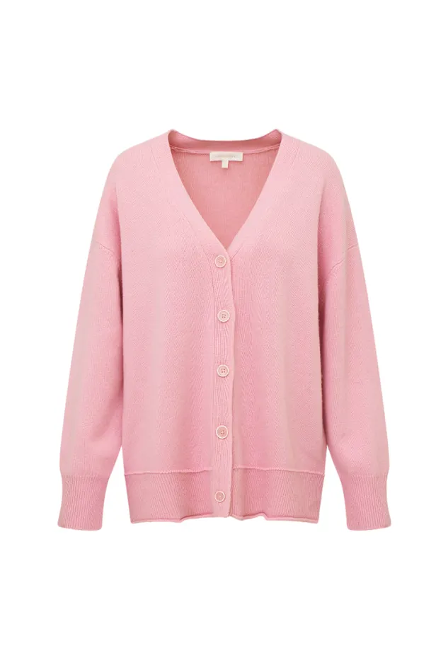 Women LoveShackFancy Sweaters Elmer Oversized Wool Cardigan Sweet Peony