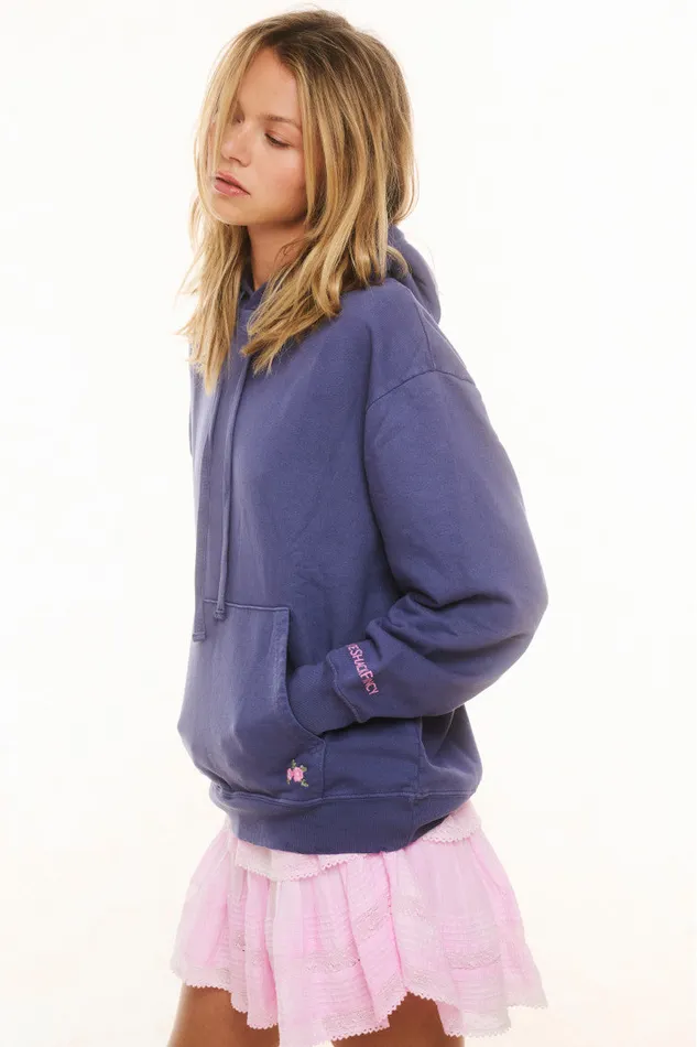 Women LoveShackFancy Tees and Fleece Lalita Hoodie Blueberry Women LoveShackFancy Tees and Fleece Lalita Hoodie Blueberry
