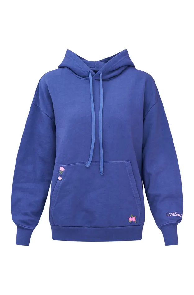 Women LoveShackFancy Tees and Fleece Lalita Hoodie Blueberry Women LoveShackFancy Tees and Fleece Lalita Hoodie Blueberry