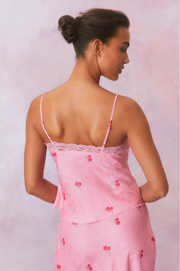 Women LoveShackFancy Tops Fox Cami Top Cherry Pink