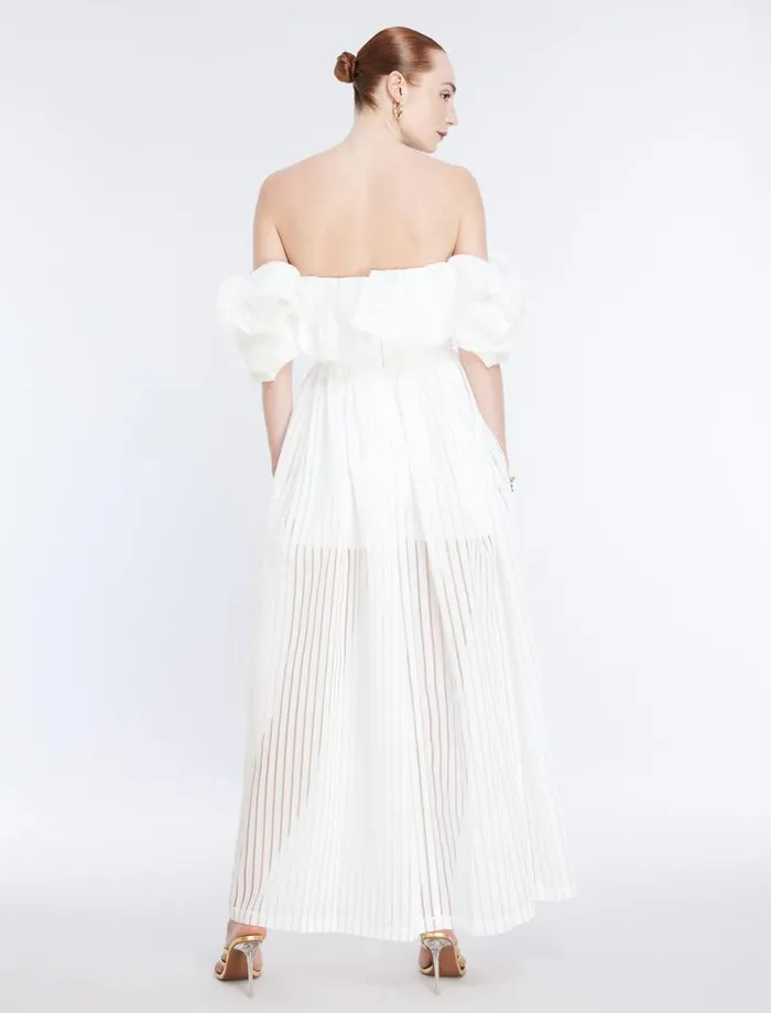 Women Maisie Off Shoulder Romper Gardenia BCBG Dresses Women Maisie Off Shoulder Romper Gardenia BCBG Dresses