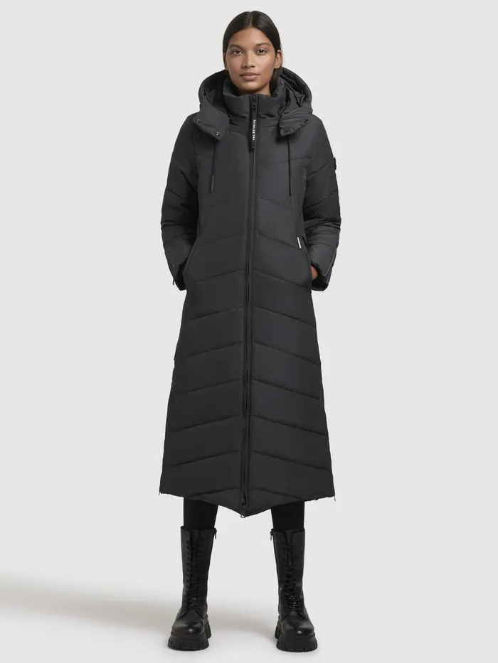 Women Mantel HURCE Dunkelgrau Dunkelgrau Quilted Coats KHUJO
