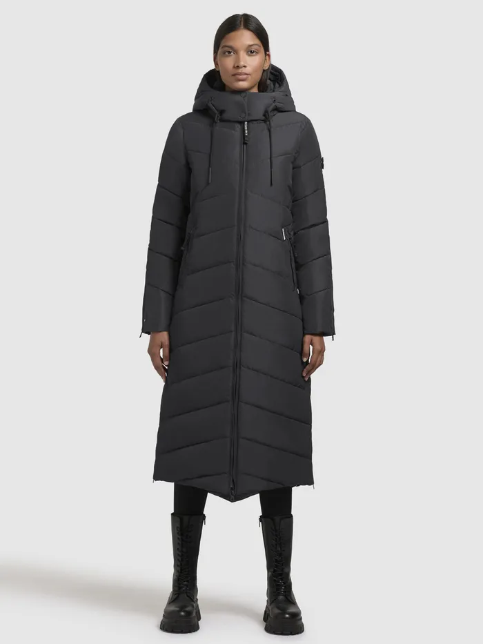 Women Mantel HURCE Dunkelgrau Dunkelgrau Quilted Coats KHUJO