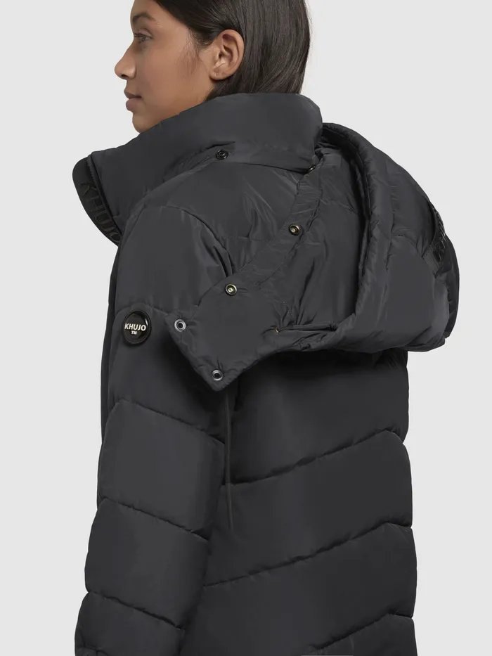Women Mantel HURCE Dunkelgrau Dunkelgrau Quilted Coats KHUJO