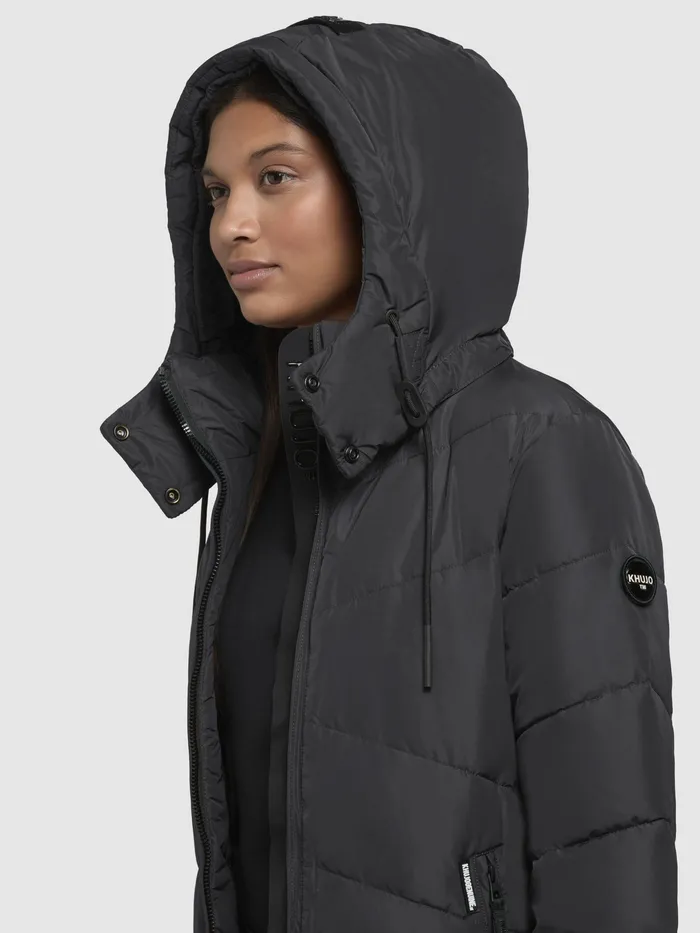 Women Mantel HURCE Dunkelgrau Dunkelgrau Quilted Coats KHUJO