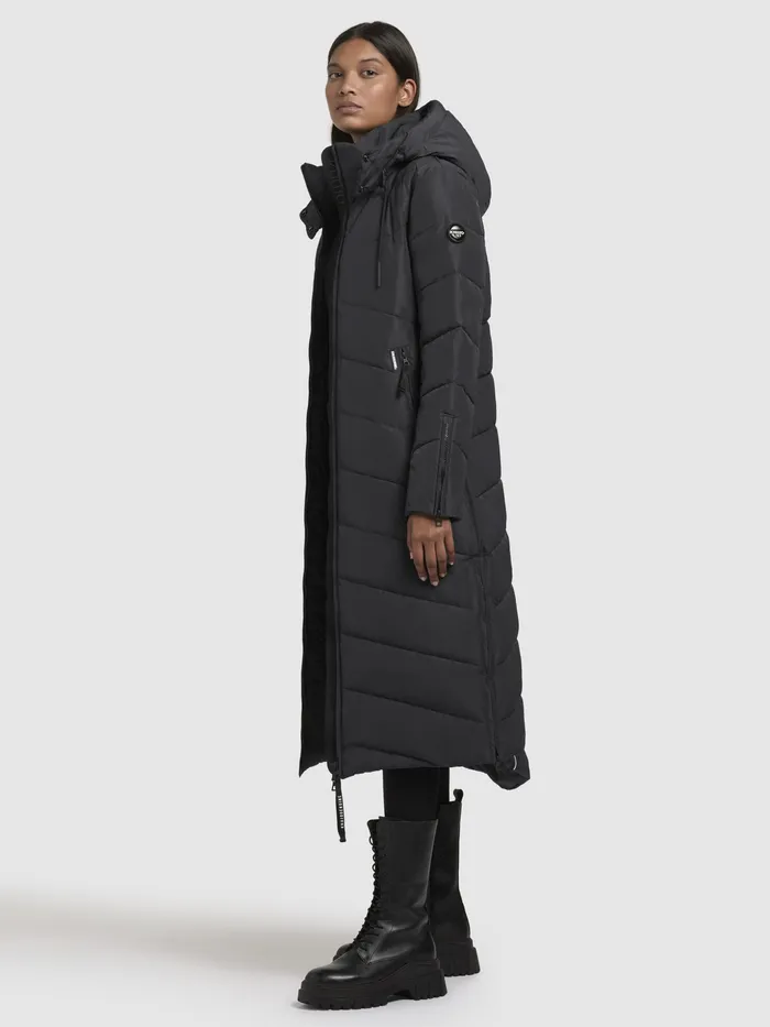 Women Mantel HURCE Dunkelgrau Dunkelgrau Quilted Coats KHUJO