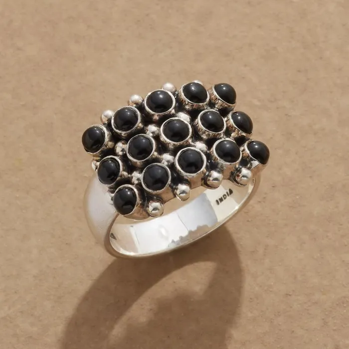 Women Mantilla Onyx Ring Sundance Catalog Rings
