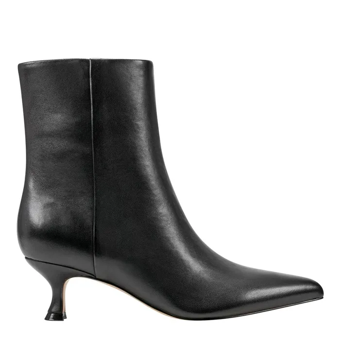 Women Marc Fisher Booties Iggy Dress Bootie Black Leather
