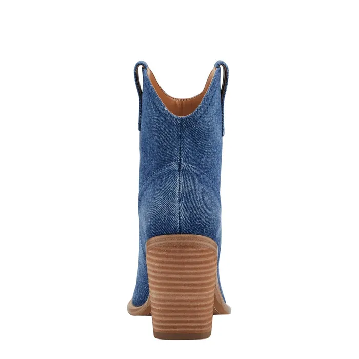 Women Marc Fisher Booties Jalella Detailed Western Bootie Denim