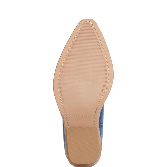 Women Marc Fisher Booties Jalella Detailed Western Bootie Denim