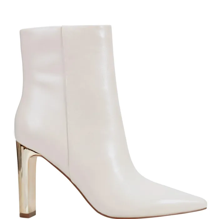 Women Marc Fisher Booties Talyna Dress Bootie Chic Cream Leather